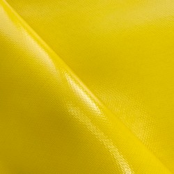 Тентовый материал ПВХ 600 гр/м2 плотная, Жёлтый (Ширина 150см), на отрез  в Стерлитамаке, 600 г/м2, 1029 руб