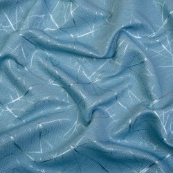 Ткань Блэкаут для штор светозатемняющая 75% &quot;Ледовое тиснение, Голубой&quot; (на отрез)  в Стерлитамаке