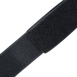 Контактная лента 25мм цвет Чёрный (велькро-липучка, на отрез)  в Стерлитамаке