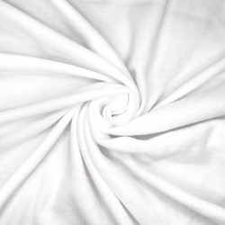 Ткань Флис Односторонний 130 гр/м2 (Ширина 150см), цвет Белый (на отрез) в Стерлитамаке