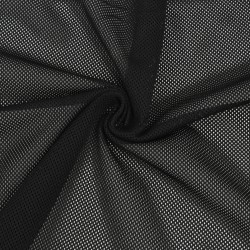 Трикотажная Сетка 75 г/м2 (Ширина 160см), цвет Черный (на отрез) в Стерлитамаке