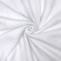 Ткань Флис Двусторонний 280 гр/м2 (Ширина 150см), цвет Белый (на отрез) в Стерлитамаке