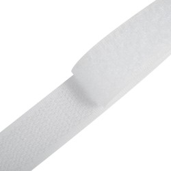 Контактная лента 25мм цвет Белый (велькро-липучка, на отрез)  в Стерлитамаке
