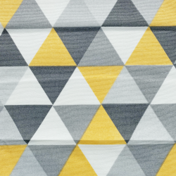 Интерьерная ткань Дак (DUCK) (ширина 1,8м), принт &quot;Треугольники&quot; (на отрез) в Стерлитамаке