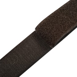 Контактная лента 40мм (38мм) цвет Тёмно-Коричневый (велькро-липучка, на отрез)  в Стерлитамаке