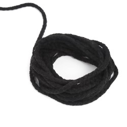 Шнур для одежды тип 2,  Чёрный (плетено-вязаный/полиэфир)  в Стерлитамаке