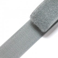 Контактная лента 25мм цвет Серый (велькро-липучка, на отрез)  в Стерлитамаке