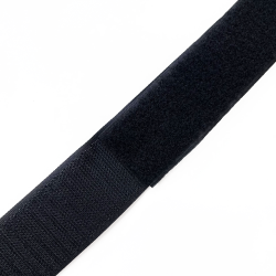 Контактная лента 40мм (38мм) цвет Черный (велькро-липучка, на отрез)  в Стерлитамаке